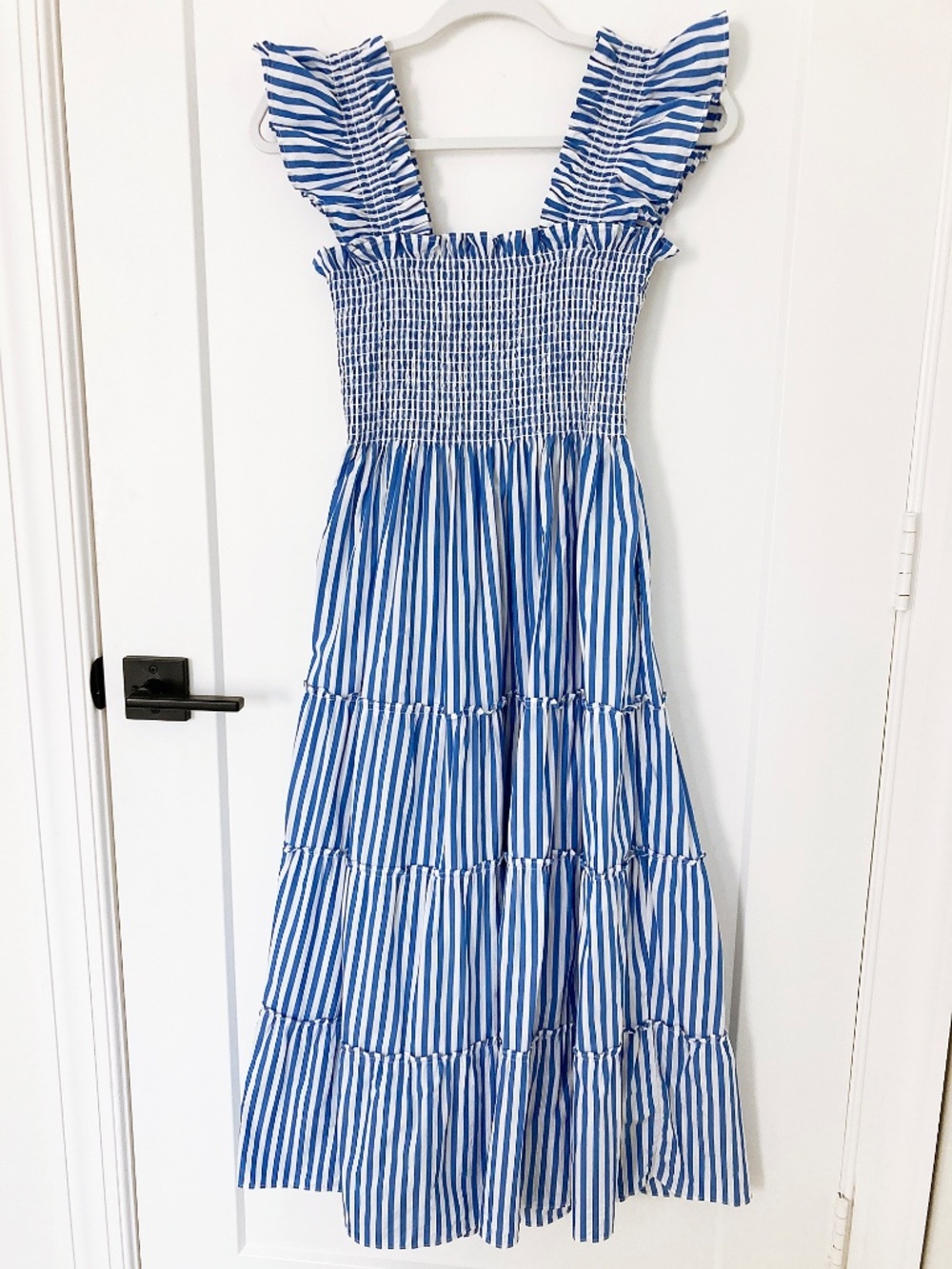 Hill House Sleeveless Midi Ellie Nap Dress in Blue & White Stripe - XS - Picture 6 of 6
